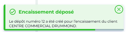 confirmation depot automatique