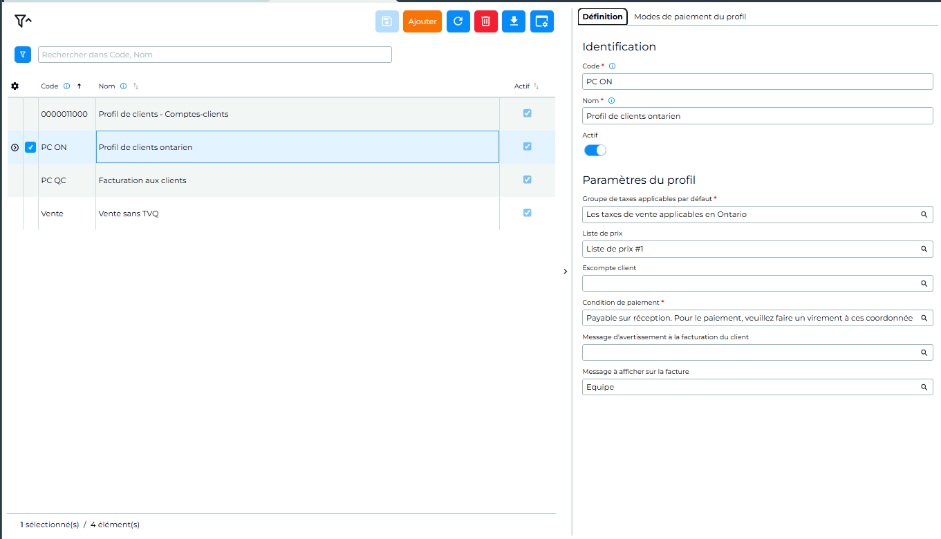 profil clients