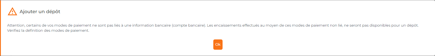 message avertissement dépôt