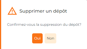 suppression dépôt