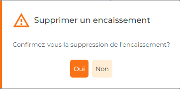 supprimer encaissement