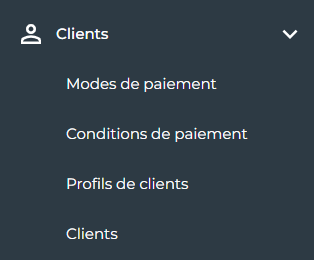 menu clients