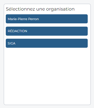 sélection organisation
