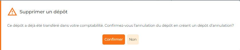 suppression lien dépôt
