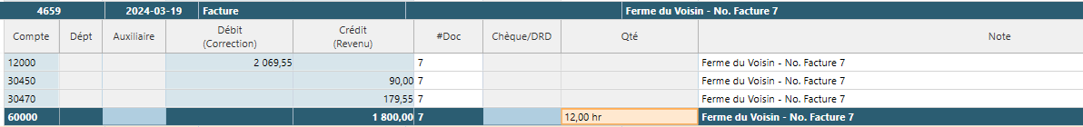 exemple écriture