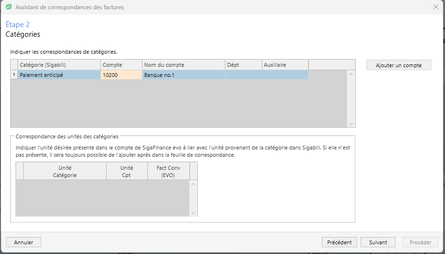 importation dans evo PA