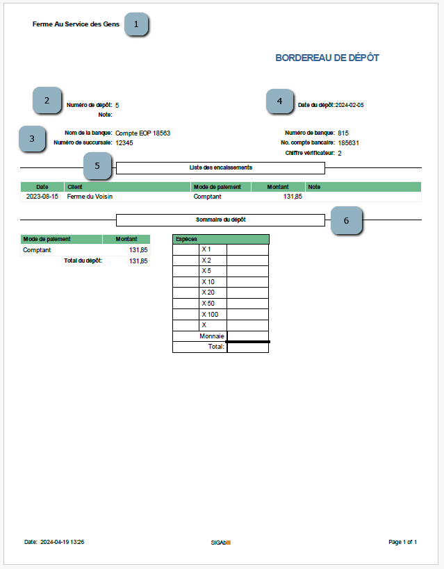 exemple bordereau