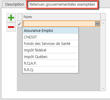 retenues exemptées
