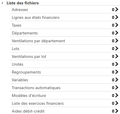 liste rapport fichiers