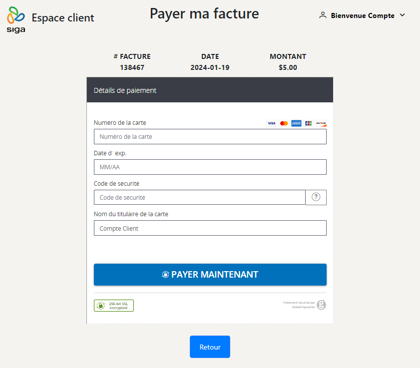 espace client payer