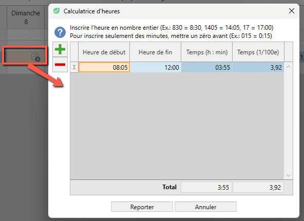 calculatrice d'heures