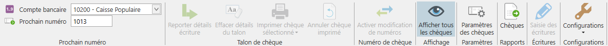 ruban chèques