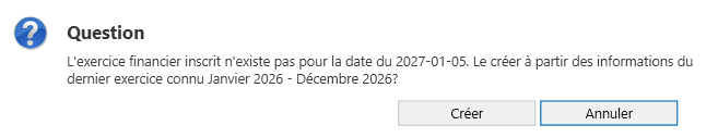 message ajout exercice