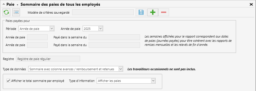 sommaire paie tous
