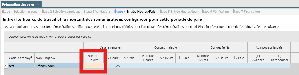 nb heures par paie