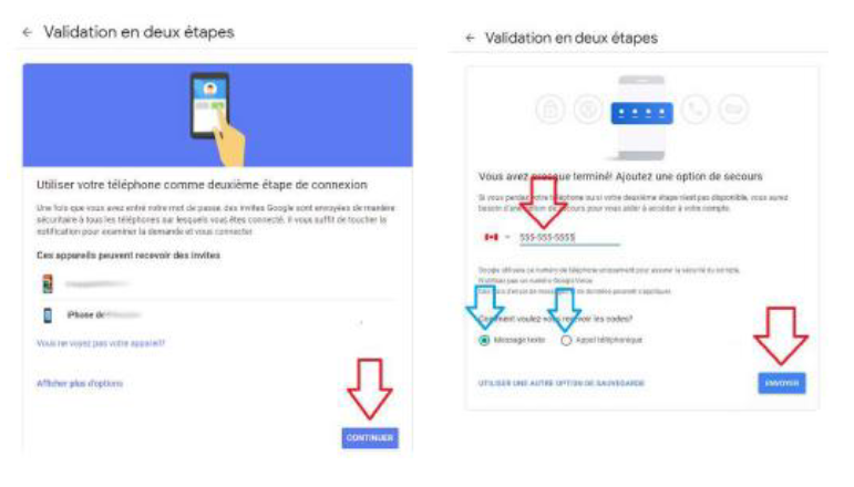 validation 2 étapes
