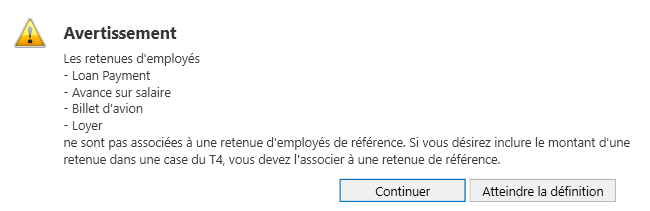 message t4 retenues