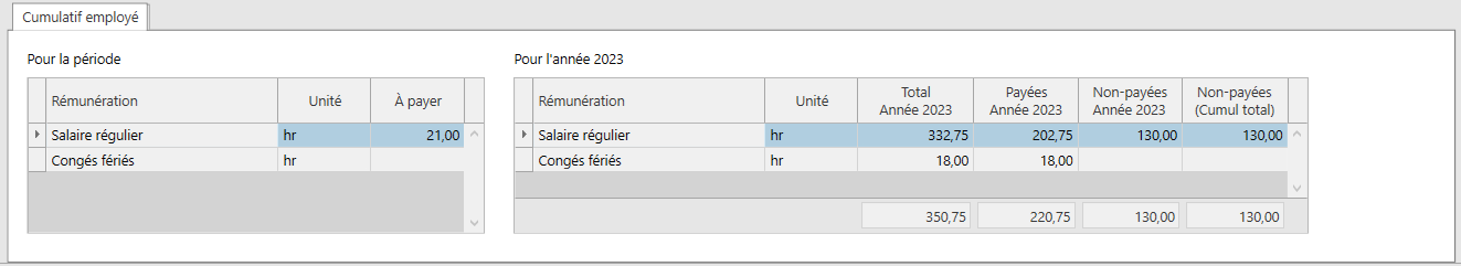 gestion heures cumulatif employé