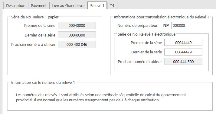 relevé 1 - employeur