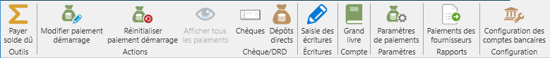 barre menu paiement fournisseur