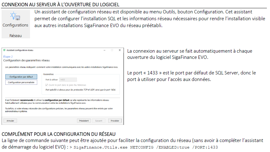 connexion réseau evo