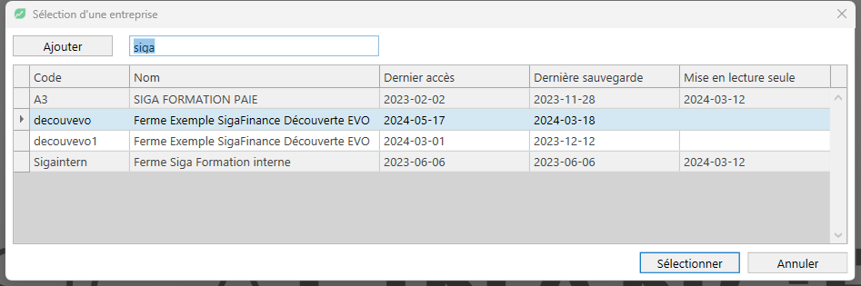 tableau entreprises
