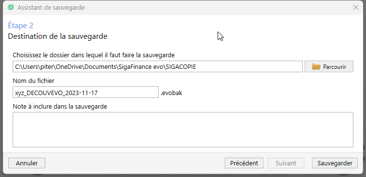 Sauvegarde